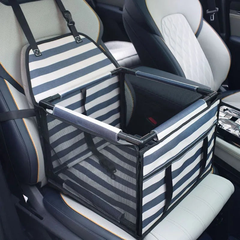 Travel dog seat cover in coffee brown