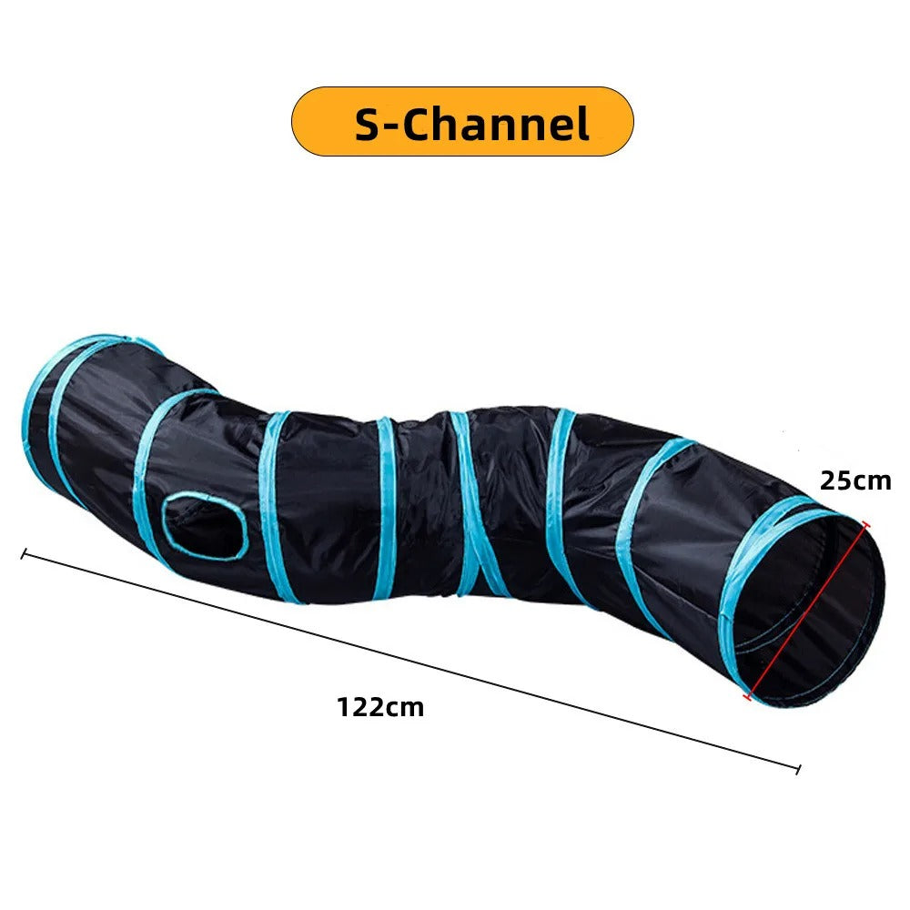 Foldable cat tunnel colour and shape options