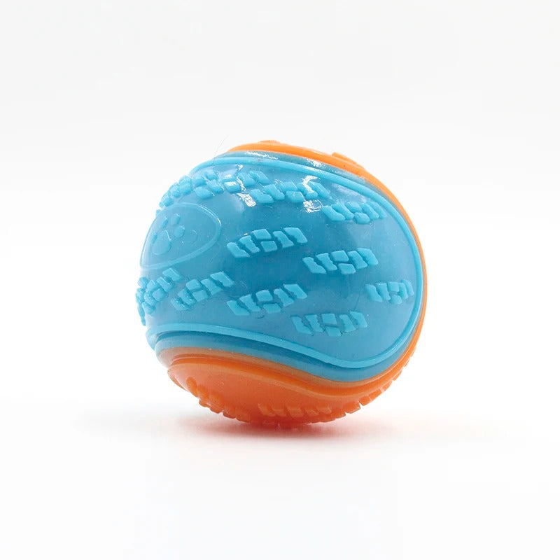 Textured surface of the soft TPR dog toy