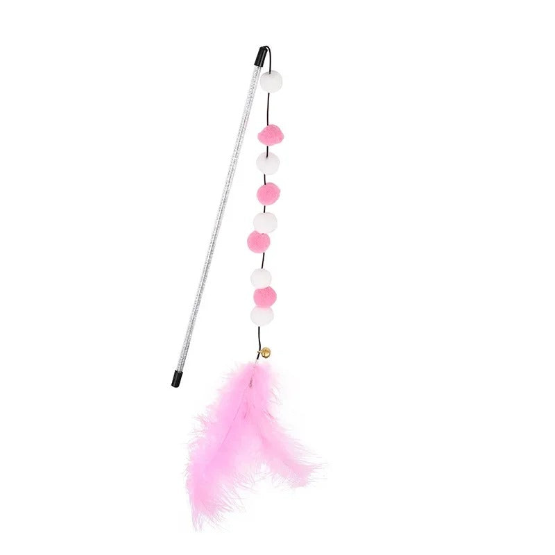 Bell on the retractable feather cat wand