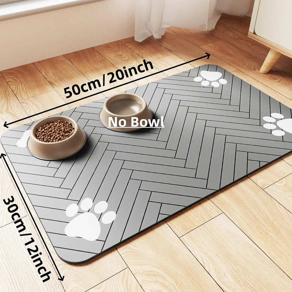 Non-slip backing of the absorbent bowl mat
