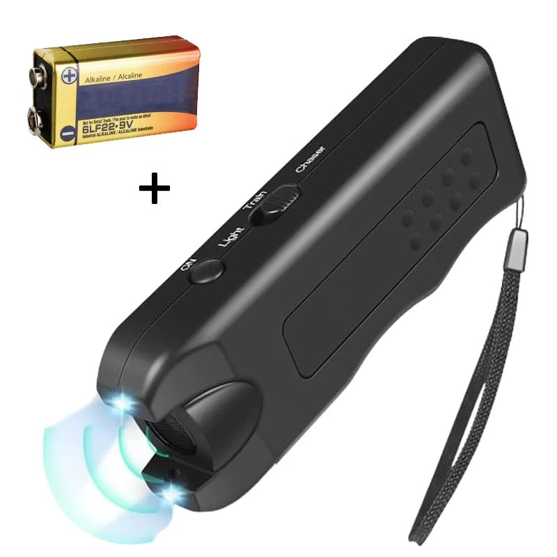 Controls on the portable ultrasonic dog deterrent