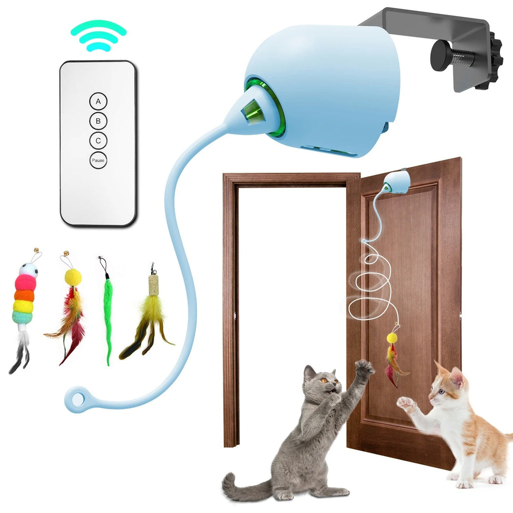 SmartFeather automatic cat toy in use at home