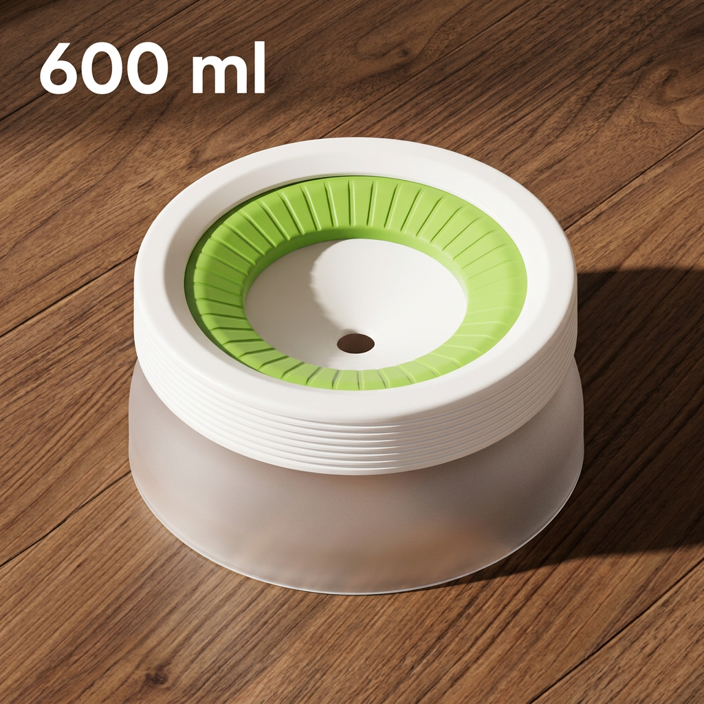 Spill-proof dog bowl in brown
