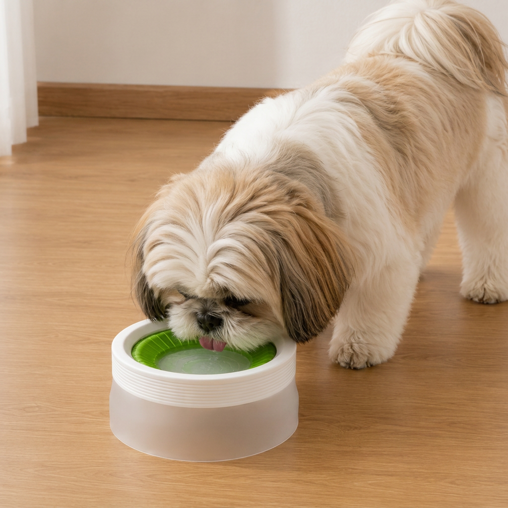 Spill-proof dog water bowl