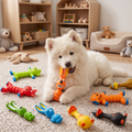 Tough natural latex dog chew toy for teeth cleaning