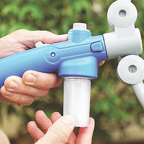 PawsClean dog shower with shampoo dispenser