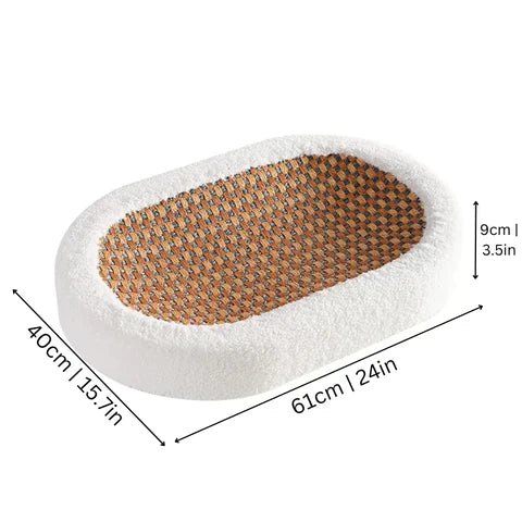 PurrSpot Deluxe cat scratcher and bed detail