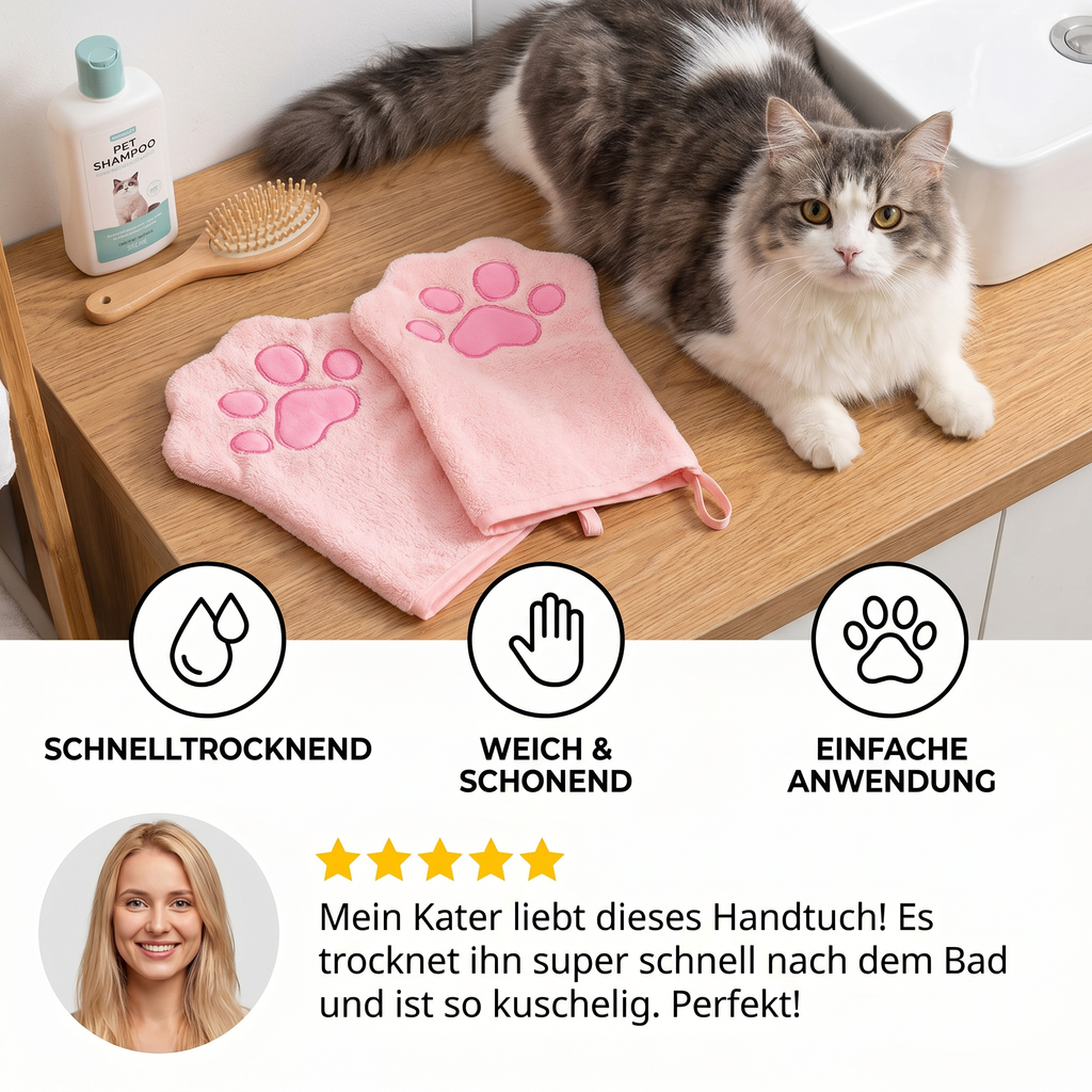 Quick-drying pet towel for dogs and cats