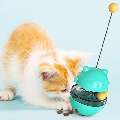 3-in-1 cat wobble toy with treat dispenser