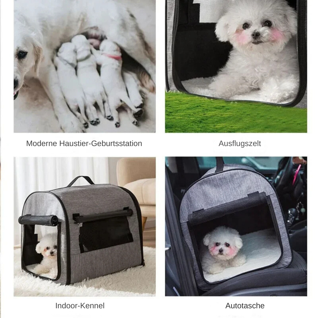 Foldable dog carrier folded flat