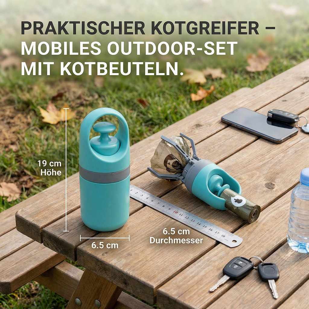 Practical dog poop grabber aid with bags