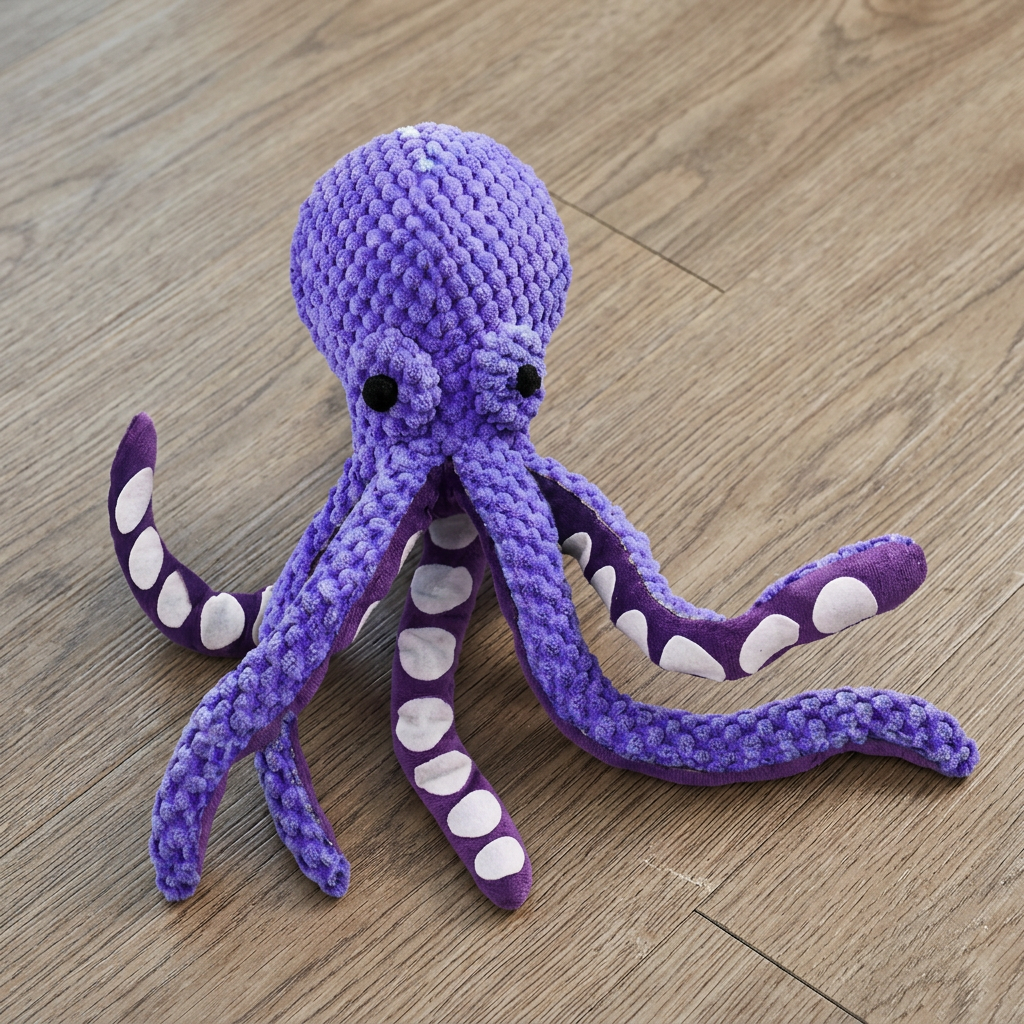 Large Octopus Plush Squeaky Toy for Dogs