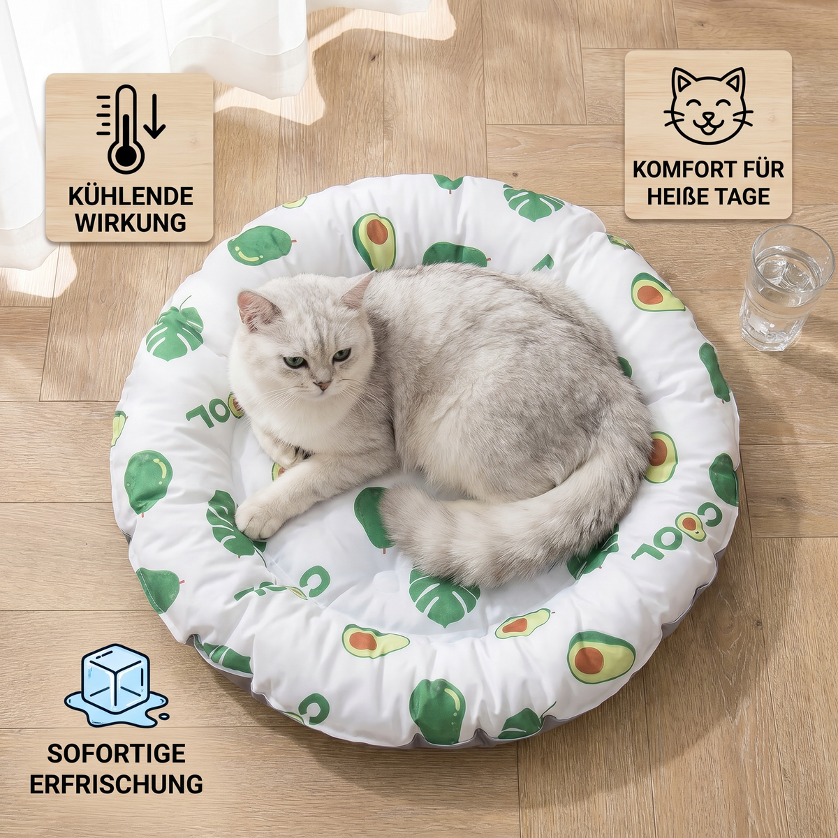 Handy cooling mat for cats for hot summer days