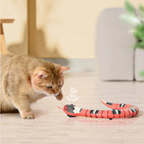 Snakey interactive wriggling cat toy