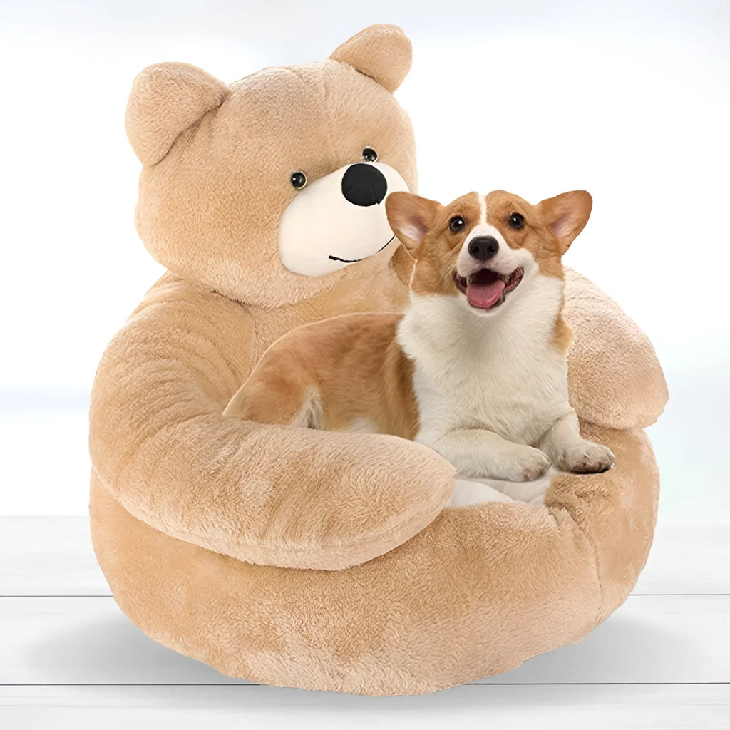 SnuggleNest plush pet bed with a padded raised rim