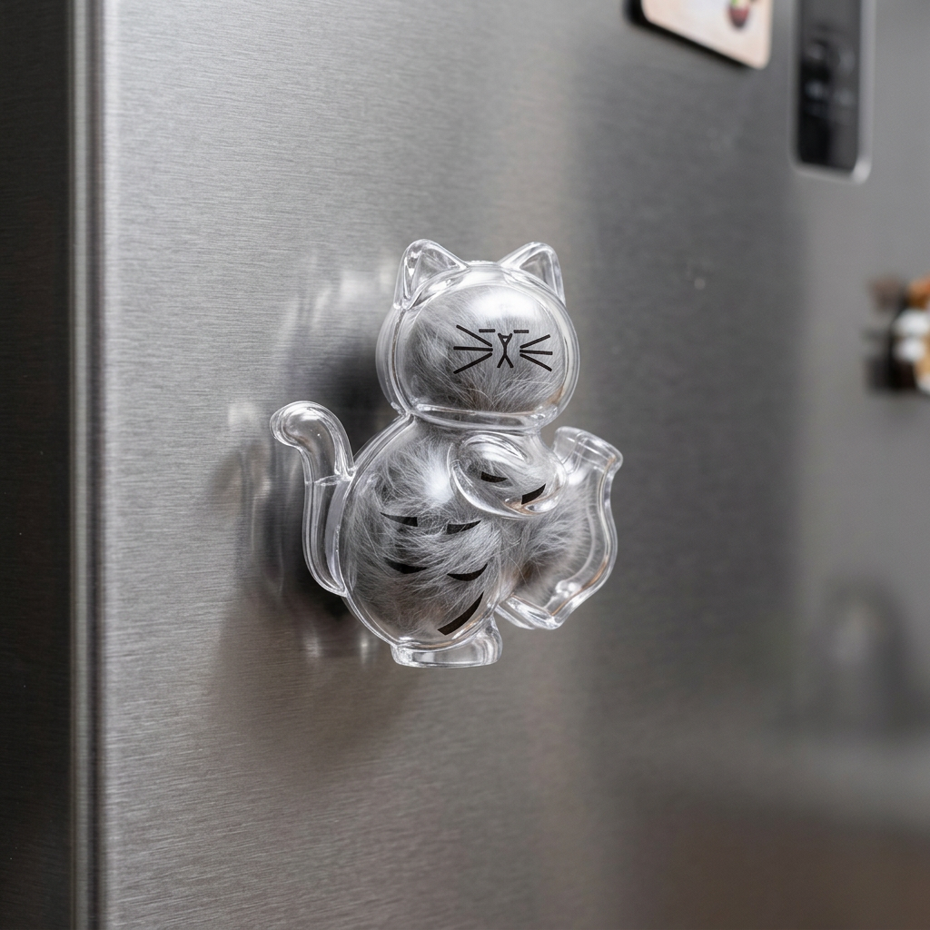 Cat keepsake magnet for whiskers and fur