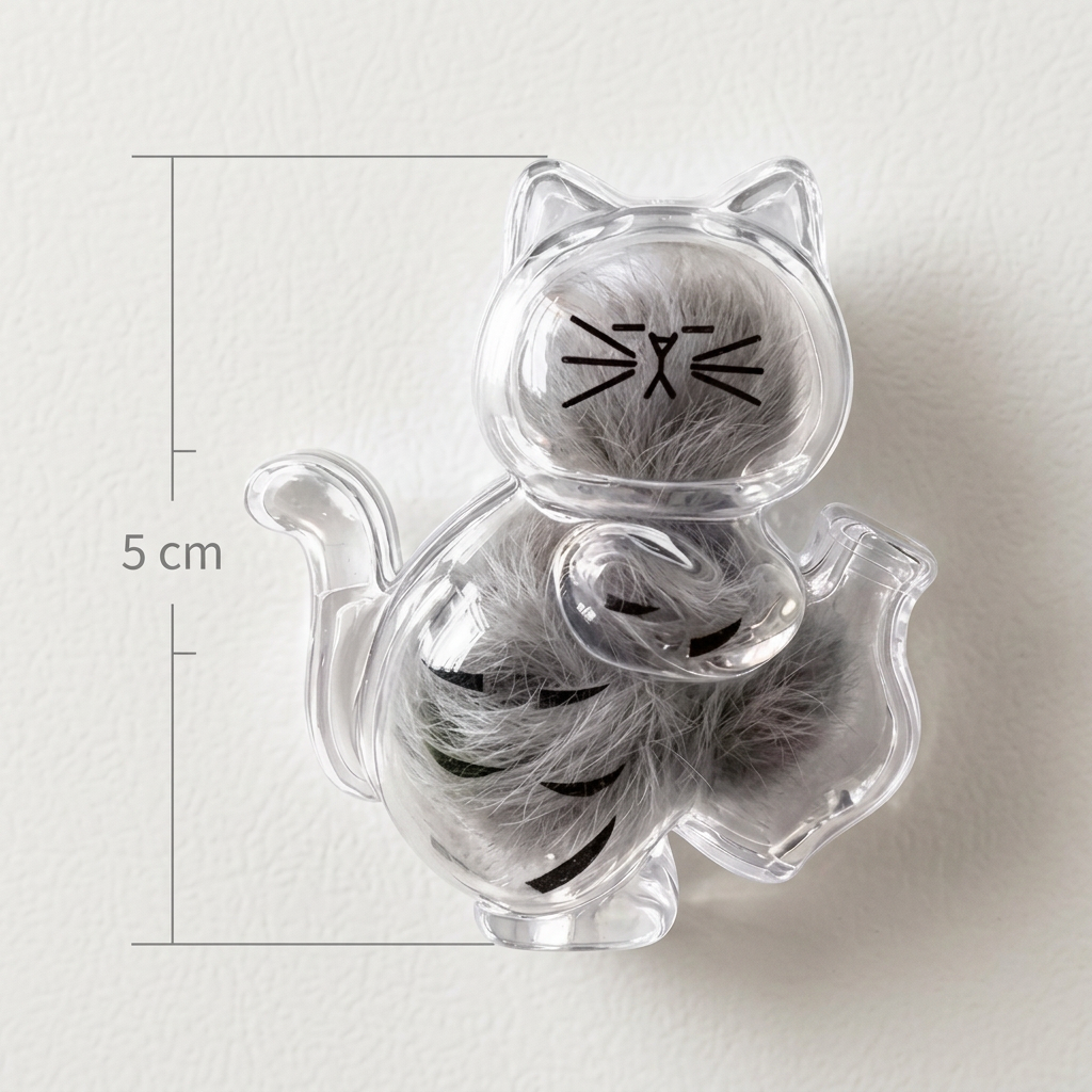 Cat keepsake magnet for whiskers and fur