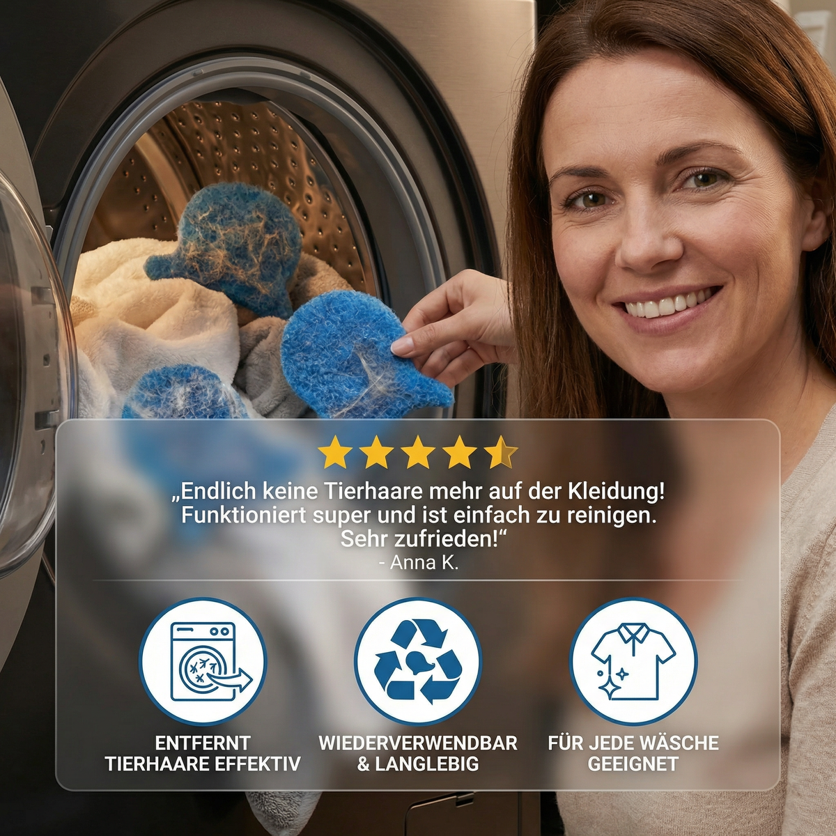 Washing machine pet hair catcher for dog and cat hair