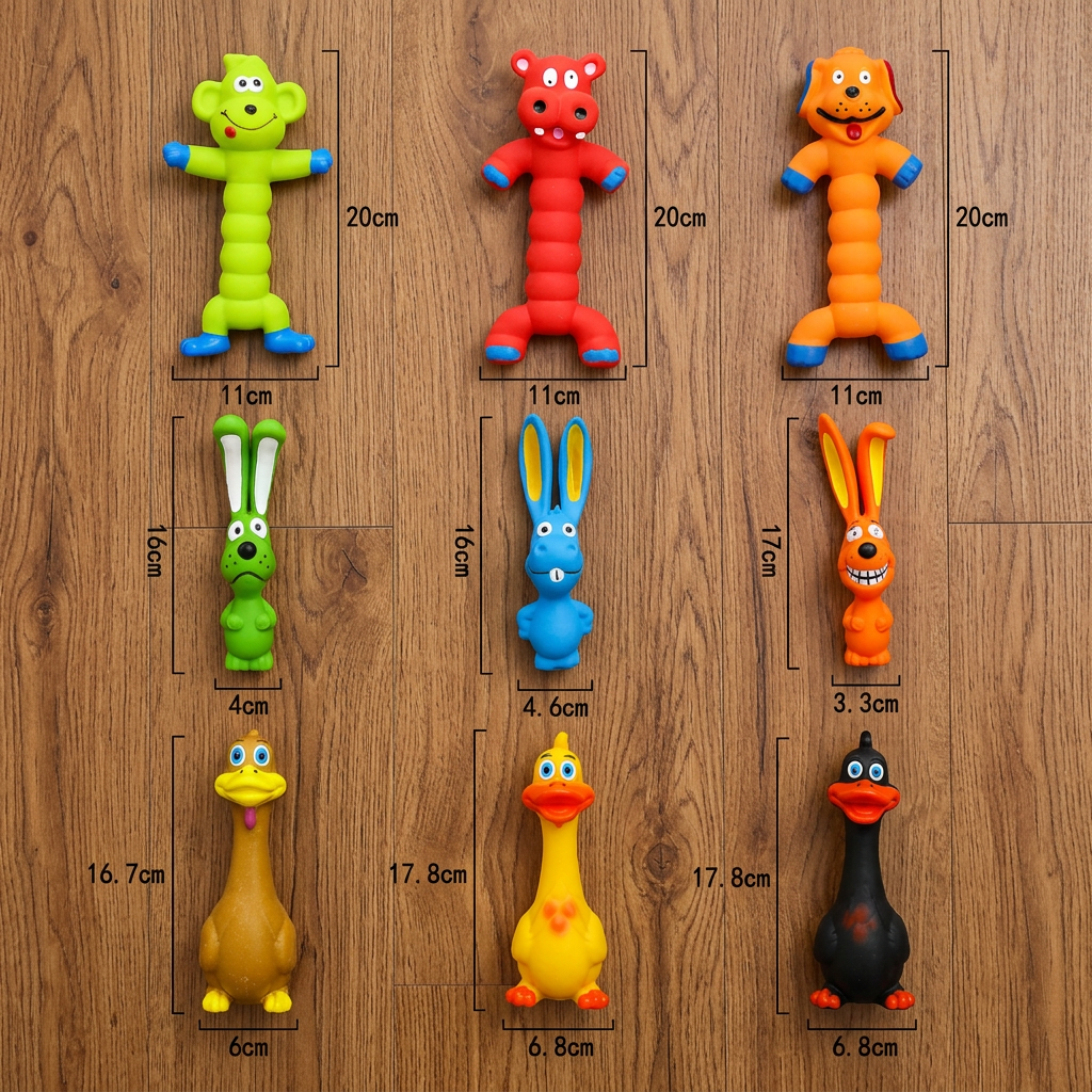 Natural latex dog chew toy in Black Duck design