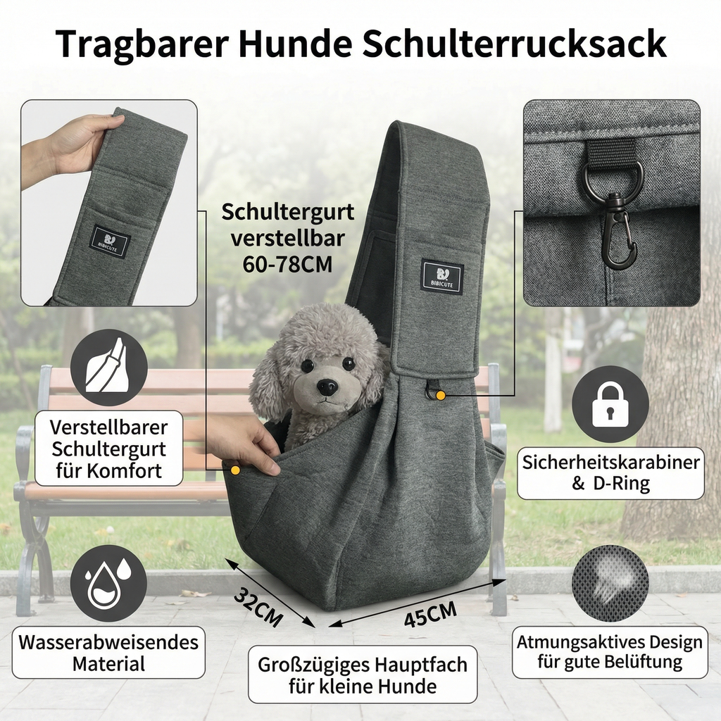 Portable breathable dog shoulder carrier