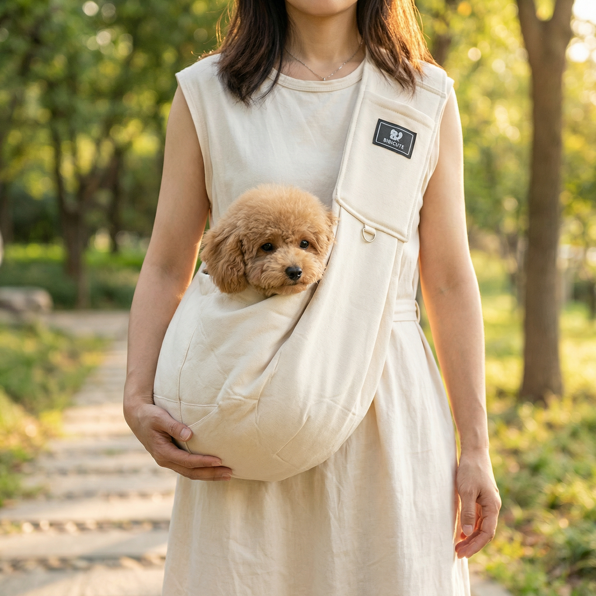 Portable breathable dog shoulder carrier