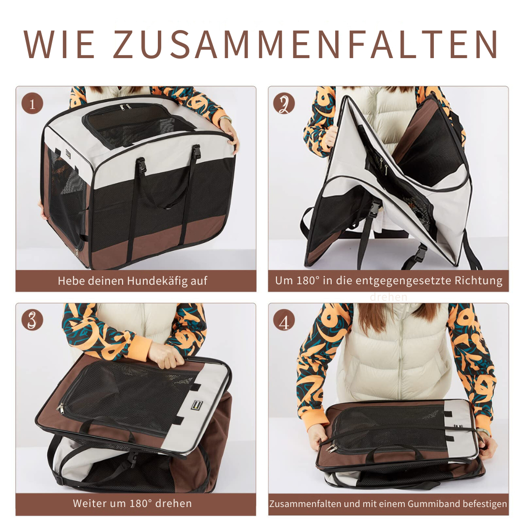 Foldable pet travel box folded flat