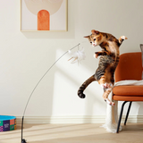 Feather bird wand cat toy