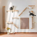 ClimbBuddy cat wall shelf with scratching post