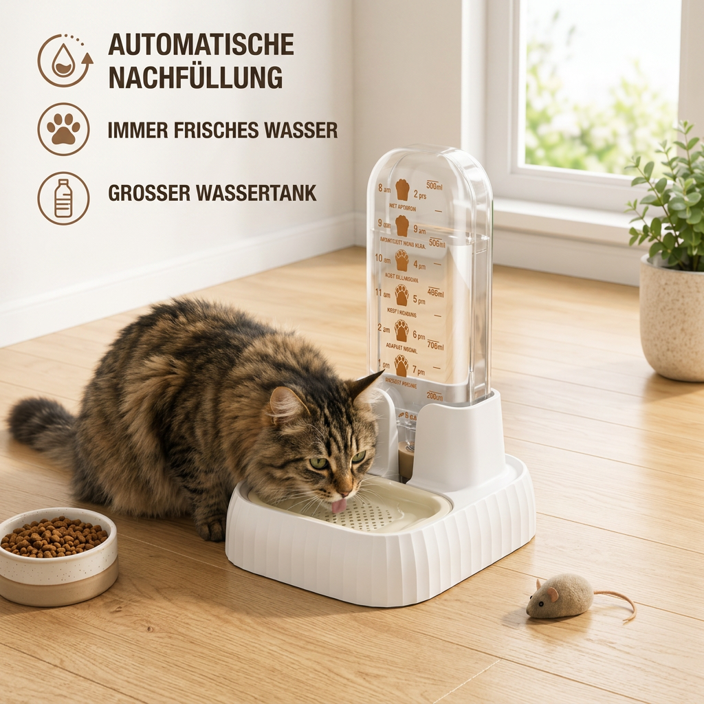 Automatic large-capacity pet water dispenser for cats and dogs