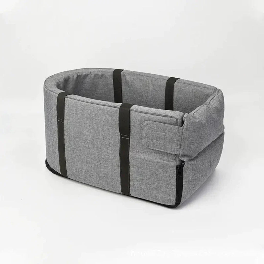 PawJourney car seat secured to a vehicle seat